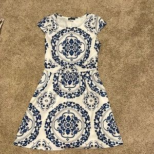 Venus Dress - Blue and White - Size Small